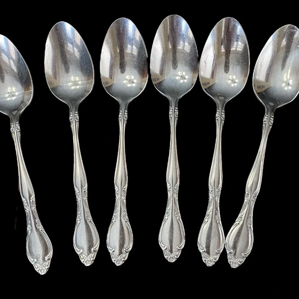 Vintage Imperial Stainless Flatware Set 36 Pc Fleurette Pattern Korea